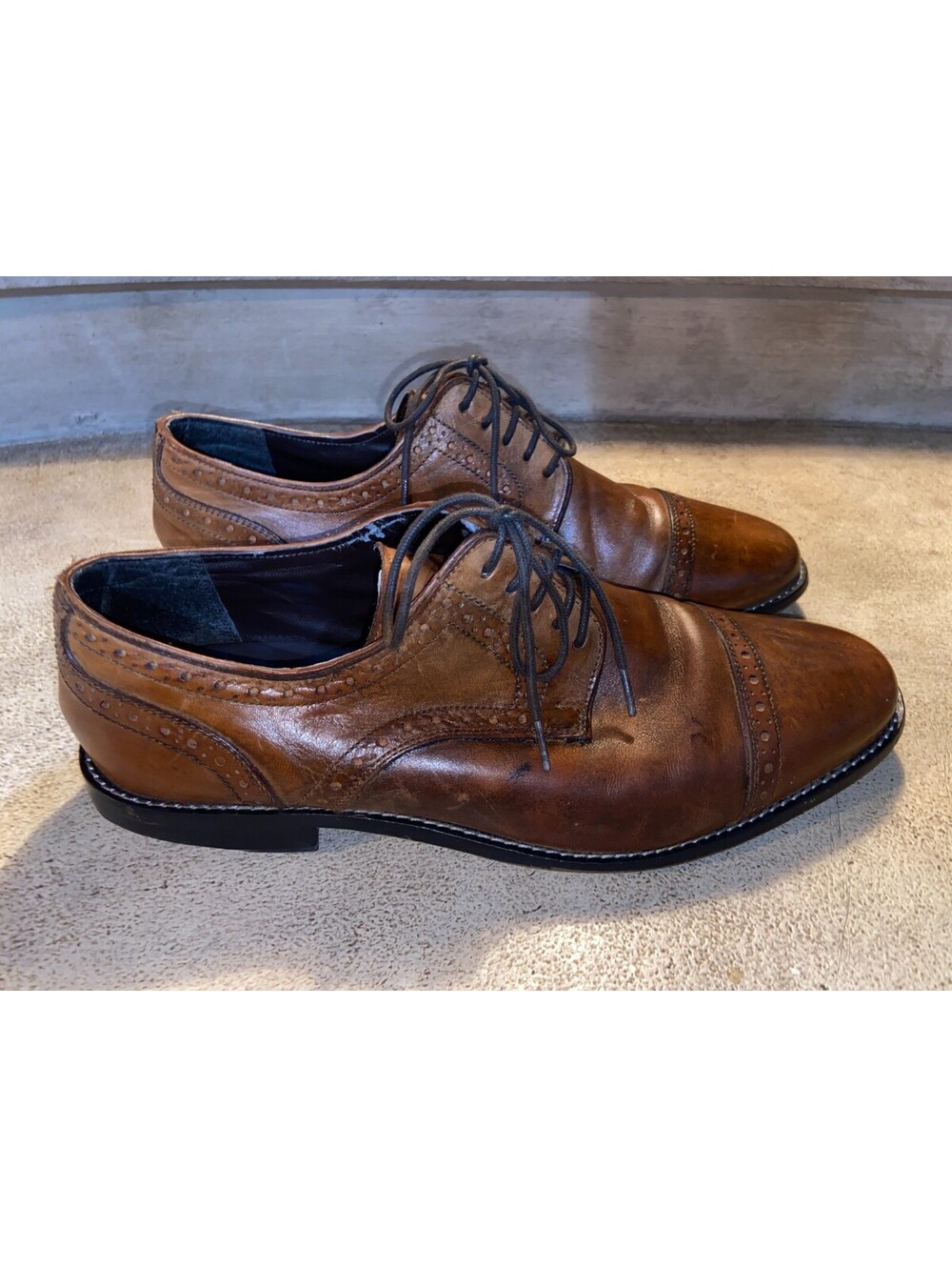 NUNN BUSH - Brown Leather Wingtip Oxford Dress Shoes, Mens 11 M